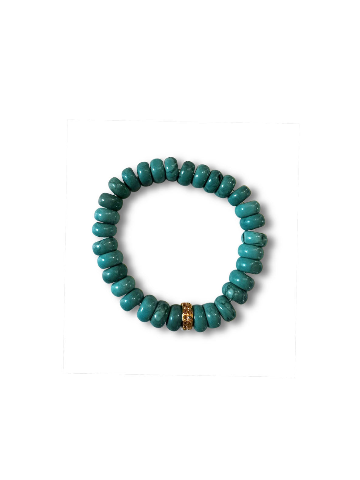 Turquoise with Pave Diamond Rondelle
