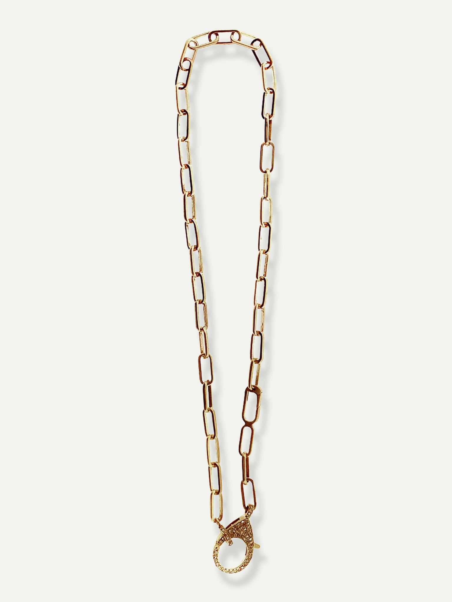 The Woods Fine JewelryBrass Chain Link Extender with Pavé Diamond Clasp IMG_1781.jpg?format=1500w main image 4