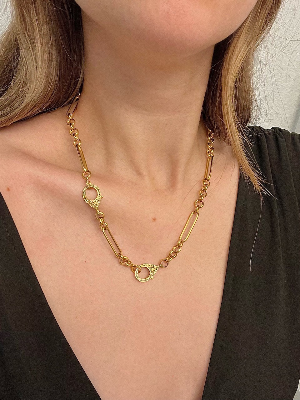 Pave Diamond 22k Gold over Brass Extender The Woods Fine Jewelry