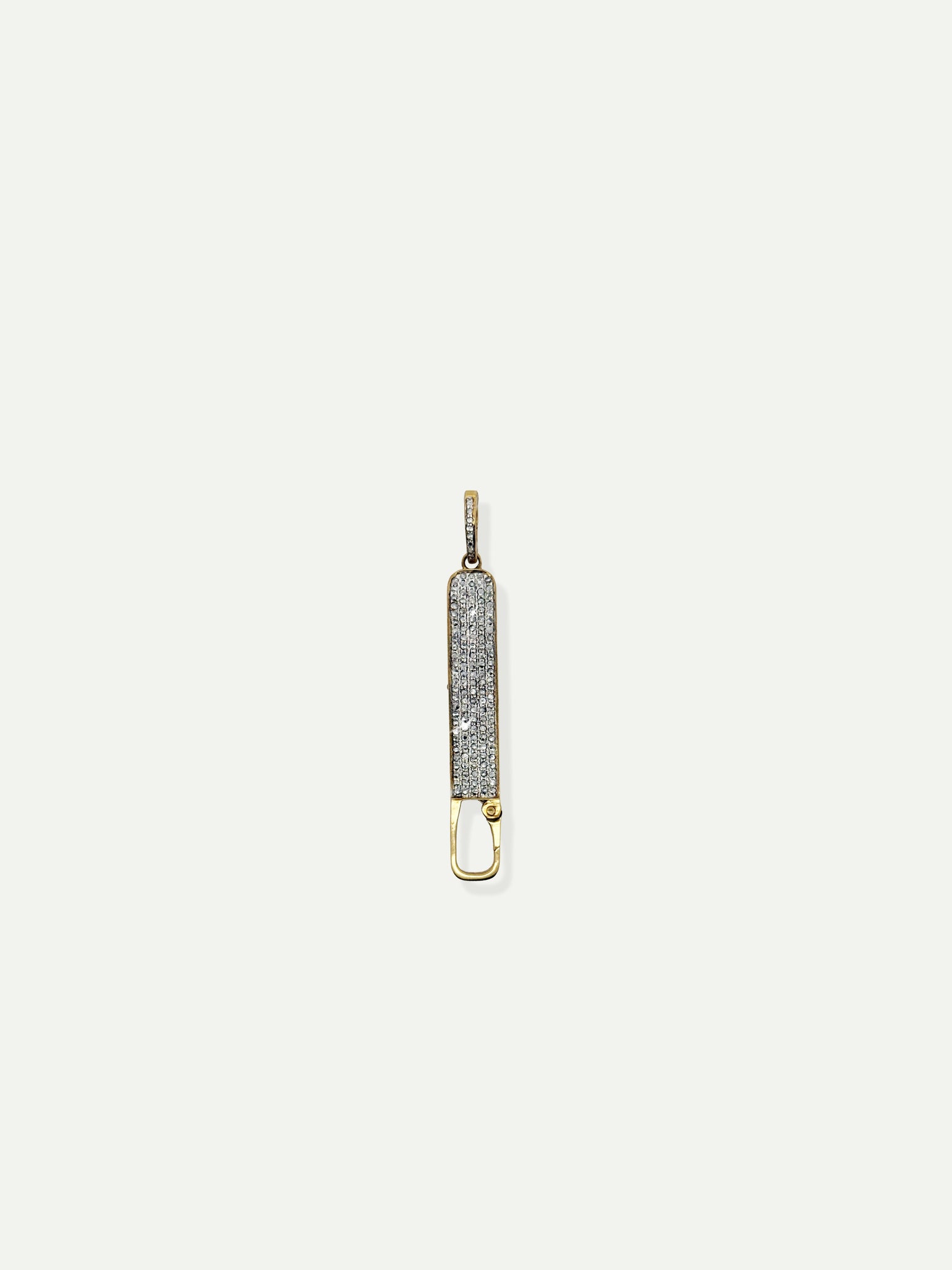 The Woods Fine JewelryBrass Chain Link Extender with Pavé Diamond Clasp The Woods Fine Jewelry main image 4