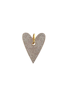 Pave Diamond Flower in 22kt Gold over Brass- large