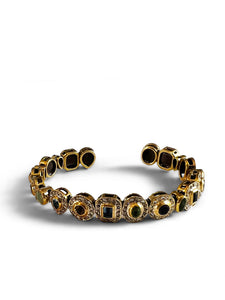 Multi Gemstones with Pave Diamonds set in 22kt Gold Layered Brass