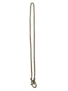 Skinny Brass Chain with Pave Diamond Clasp