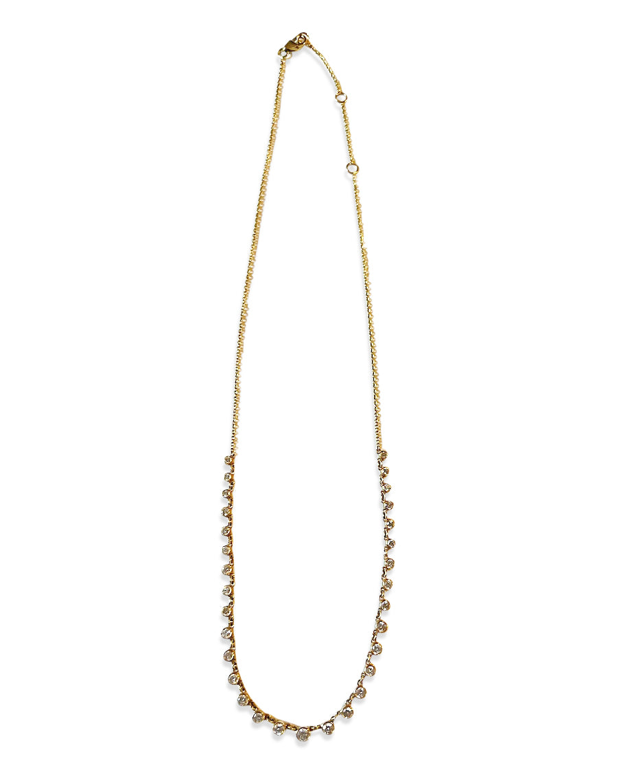 Diamond Drop Necklace 14kt Gold