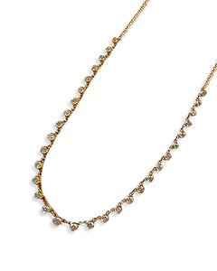 Diamond Drop Necklace 14kt Gold