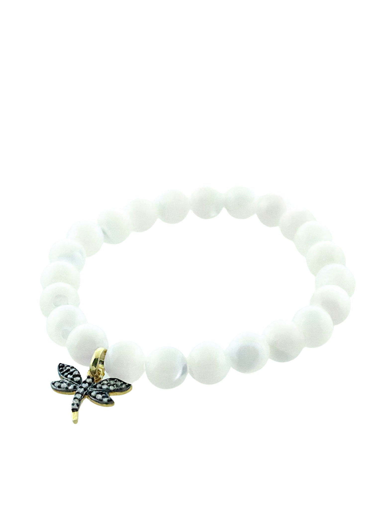 Mother of Pearl with Pave Diamond Dragonfly